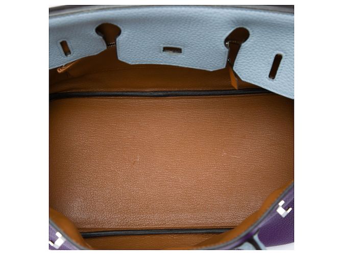 Hermès Purple Clemence Arlequin Birkin Retourne 30 - vista 4
