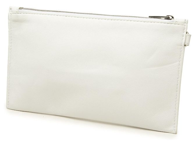 Pouch Duty Free Balenciaga in pelle bianca - vista 2