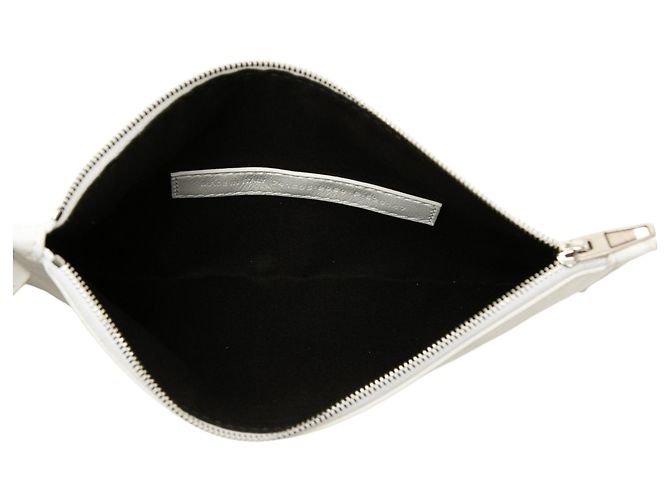 Pouch Duty Free Balenciaga in pelle bianca - vista 4