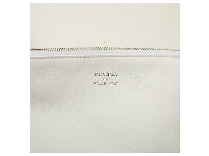 Pouch Duty Free Balenciaga in pelle bianca - vista 5