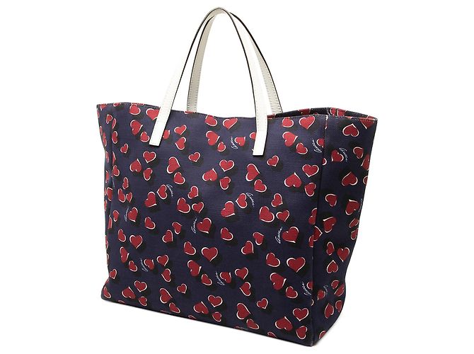 Borsa Tote Gucci Blue Canvas Heartbeat - vista 2