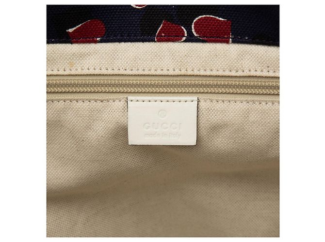 Borsa Tote Gucci Blue Canvas Heartbeat - vista 5