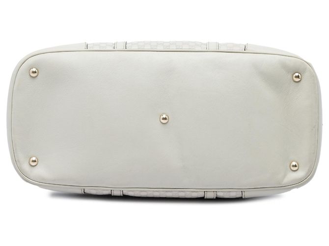 Gucci White Large Microguccissima Nice Dome Top Handle Tasche - Ansicht 3