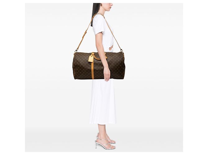 Louis Vuitton Brown Monogram Keepall Bandouliere 60 - vista 6