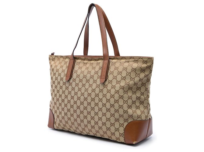Tote Gucci in Canvas GG Beige con Web - vista 2