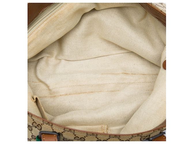 Tote Gucci in Canvas GG Beige con Web - vista 4
