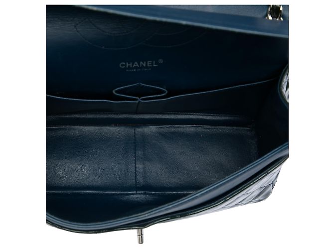 Chanel Green Jumbo Classic Patent Double Flap - vista 4
