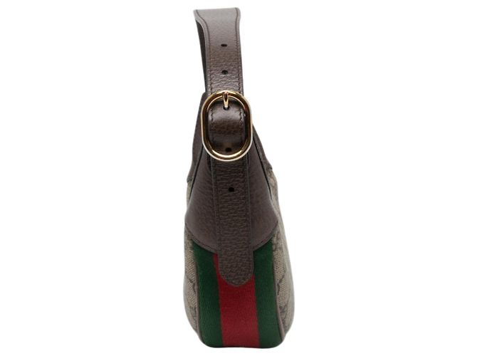 Borsa a tracolla Gucci Mini GG Supreme Web Ophidia Beige - vista 6