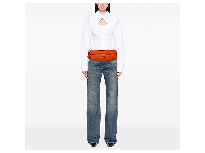 Bolso cinturón Prada en Tessuto Naranja - vista 6