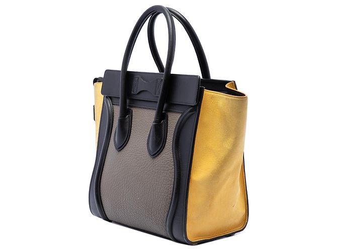 Céline Borsa Celine Micro Luggage in pelle Tricolor marrone - vista 2