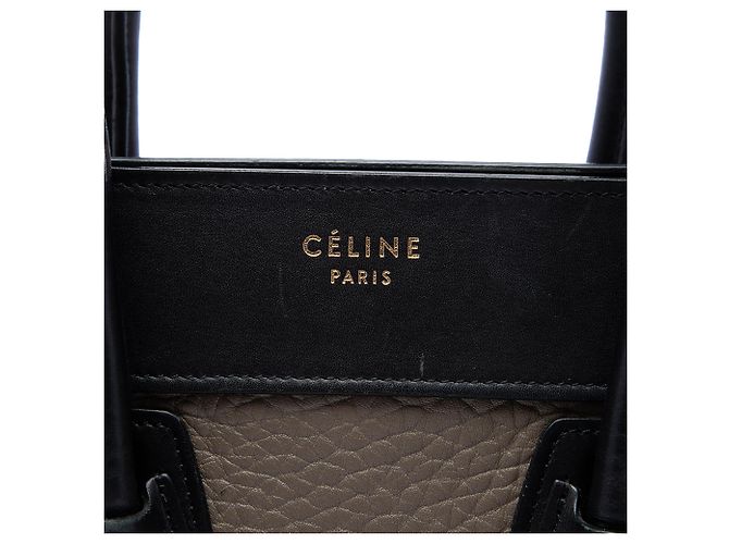 Céline Borsa Celine Micro Luggage in pelle Tricolor marrone - vista 5