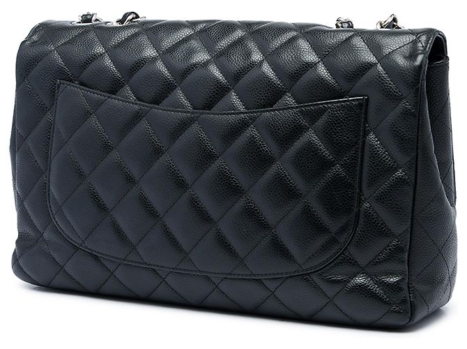 Chanel Black Jumbo Classic Caviar Single Flap - vista 2