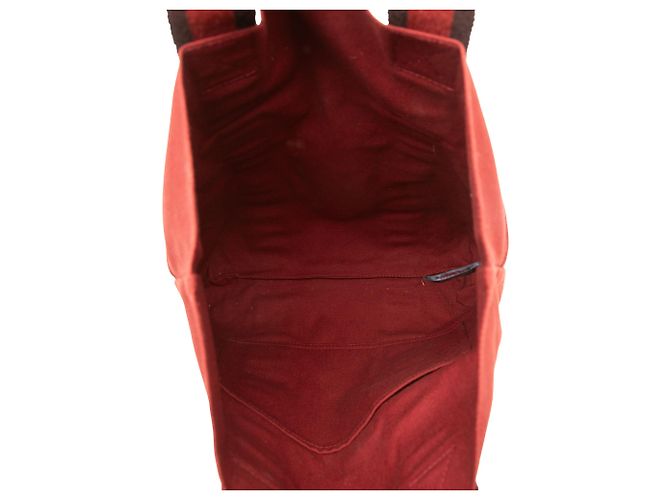 Hermès Fourre Tout Cabas de lona roja - vista 4