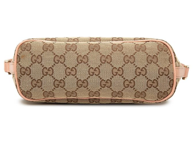 Gucci Beige GG Canvas Web Boat - vista 3