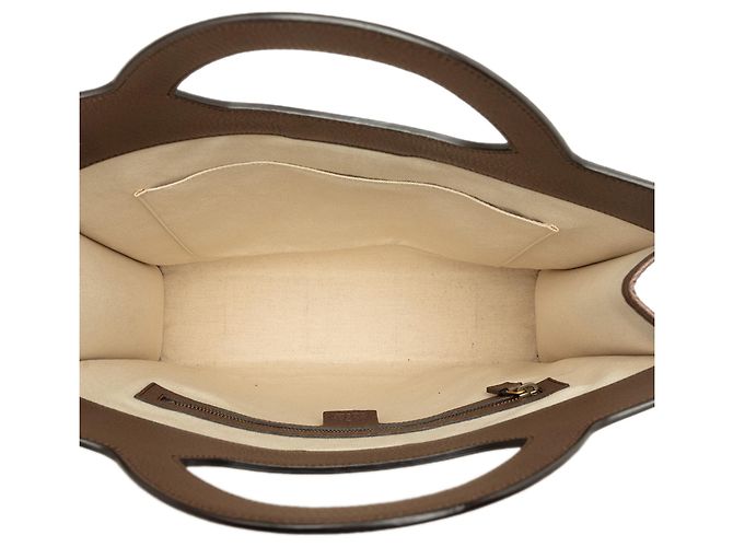 Borsa Tote Verticale Gucci Beige GG Supreme Web Ophidia - vista 4
