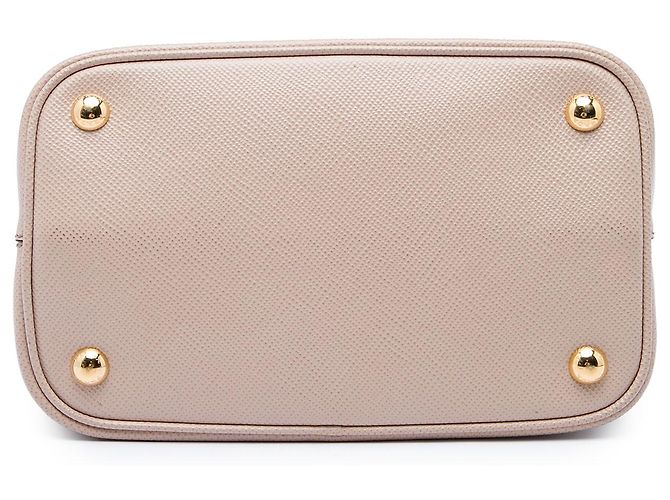 Borsa Satchel Prada Panier in Pelle Saffiano Marrone Dimensione Medium - vista 3