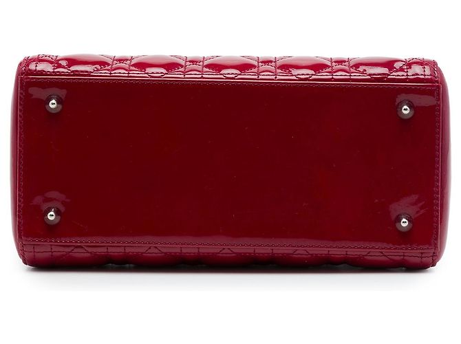 Dior Red Medium Patent Cannage Lady Dior - Ansicht 3