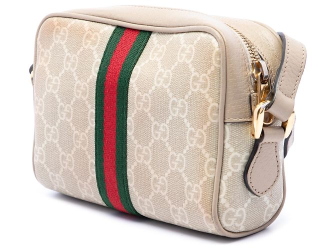 Gucci Mini Borsa a Tracolla Ophidia Web GG Supreme Beige - vista 2