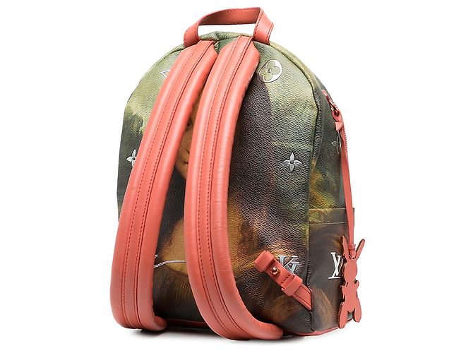 Zaino Louis Vuitton Brown Jeff Koons Masters Collection Da Vinci Palm Springs - vista 2