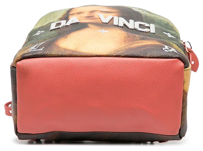 Zaino Louis Vuitton Brown Jeff Koons Masters Collection Da Vinci Palm Springs - vista 3