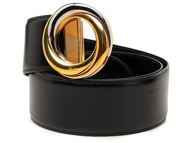 Cintura Trinity Cartier in pelle nera - vista 2
