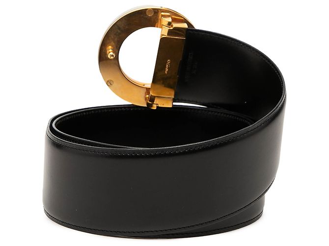Cintura Trinity Cartier in pelle nera - vista 3