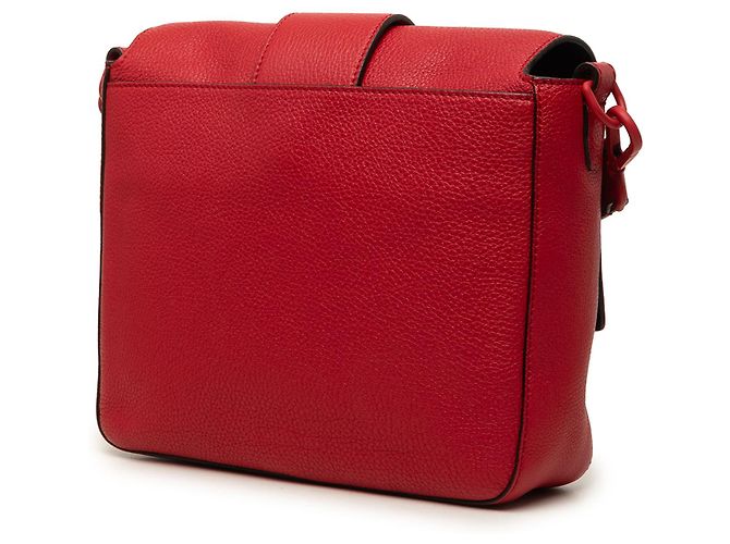 Bolsa Messenger Baguette Fendi em couro vermelho tamanho Medium - vista 2