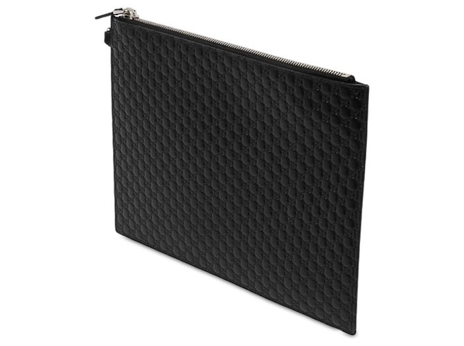 Clutch Gucci Black Microguccissima - vista 2