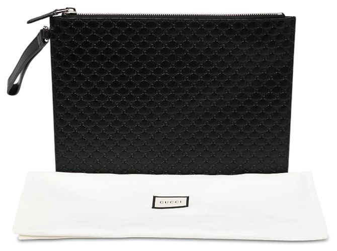 Clutch Gucci Black Microguccissima - vista 9