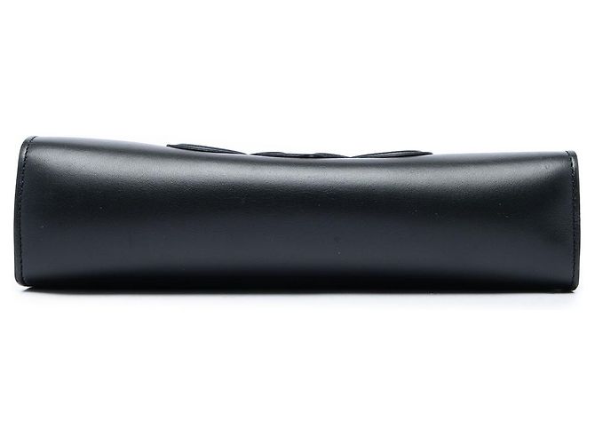 Céline Borsa a tracolla Celine Cuir Triomphe in pelle di vitello liscia nera - vista 3