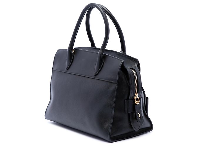 Borsa Prada Esplanade in pelle Saffiano e City Calf nera - vista 2