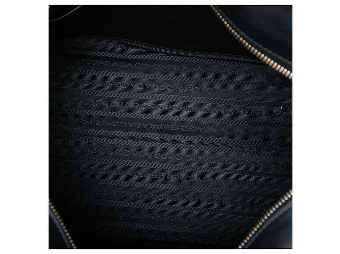 Borsa Prada Esplanade in pelle Saffiano e City Calf nera - vista 4