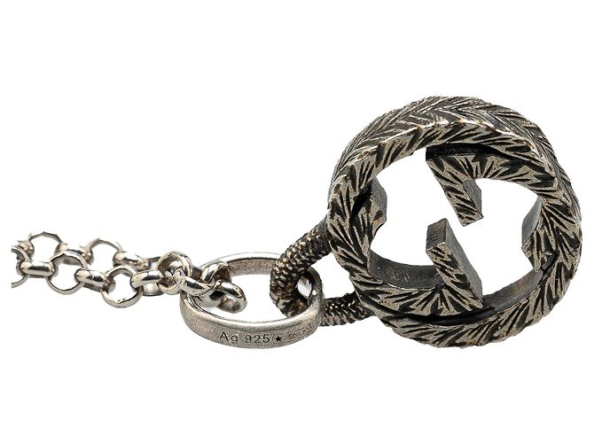 Collana Gucci in argento sterling con G intrecciate - vista 2