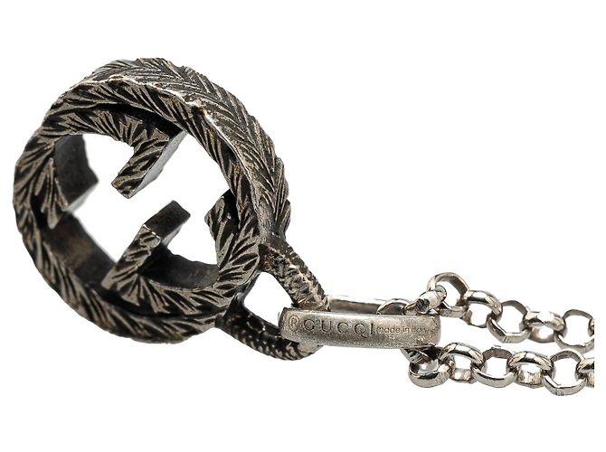 Collana Gucci in argento sterling con G intrecciate - vista 3