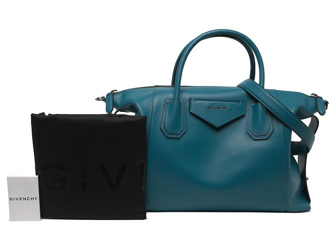 Borsa Antigona Soft Givenchy Blue Medium in pelle di vitello - vista 6