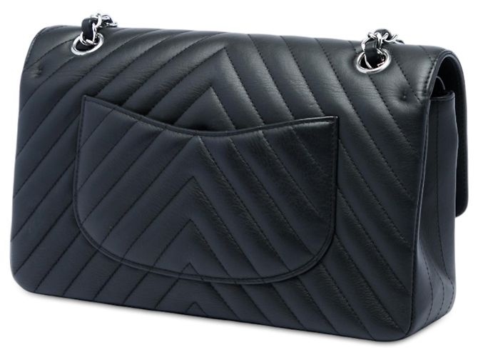 Chanel Medium Classic Chevron Lambskin Double Flap Schwarz - Ansicht 2