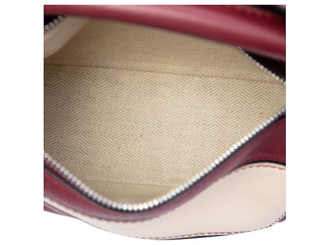 LOEWE Mini Puzzle Satchel aus bicolor Kalbsleder rot - Ansicht 4