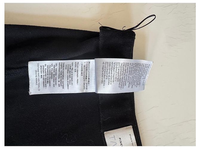 Minigonna Pinko in pelle nera e viscosa - vista 6