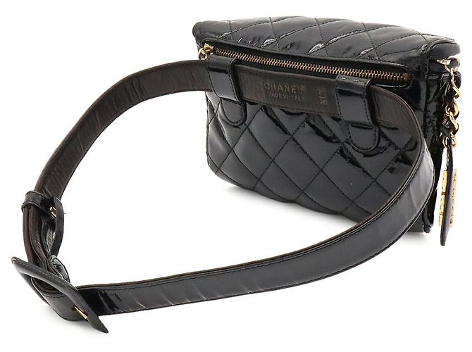 Marsupio Chanel in pelle nera - vista 3
