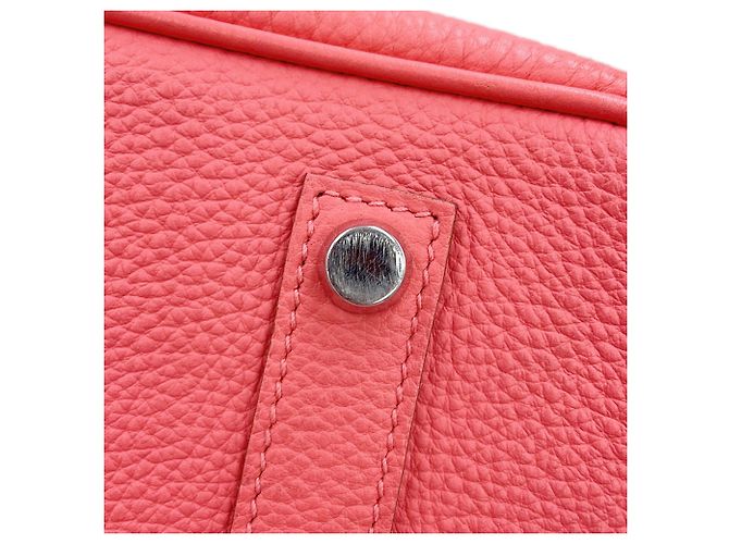 Hermès Borsa Hermes Birkin 35 Rose Lipstick in pelle Togo - vista 10