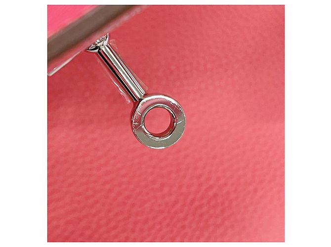 Hermès Borsa Hermes Birkin 35 Rose Lipstick in pelle Togo - vista 11