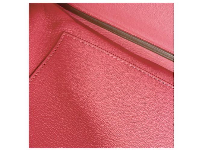 Hermès Borsa Hermes Birkin 35 Rose Lipstick in pelle Togo - vista 14