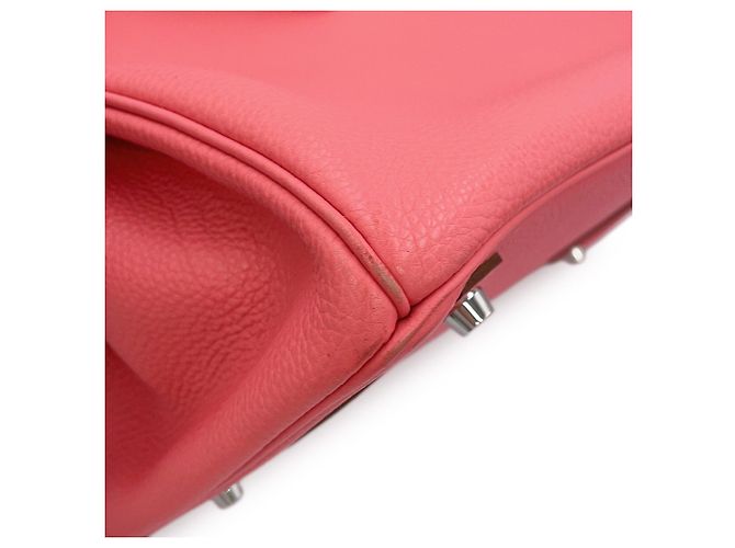 Hermès Borsa Hermes Birkin 35 Rose Lipstick in pelle Togo - vista 6