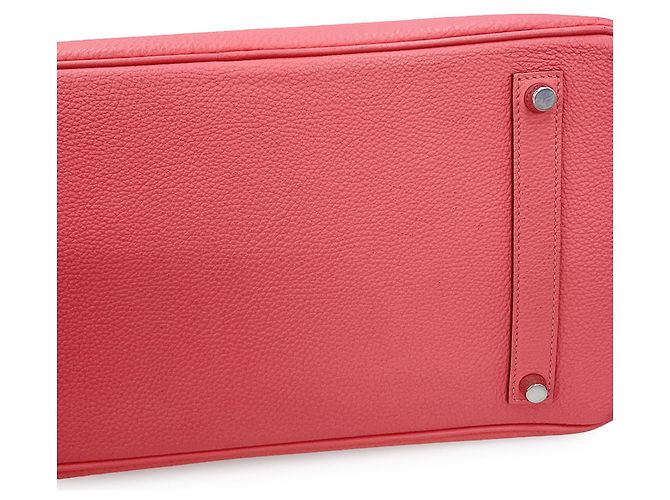 Hermès Borsa Hermes Birkin 35 Rose Lipstick in pelle Togo - vista 7