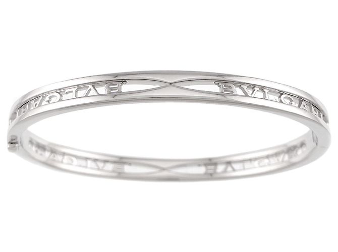 Bulgari Bracciale con charm Bvlgari B-ZERO1 in oro bianco 18K - vista 2