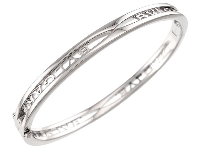 Bulgari Bracciale con charm Bvlgari B-ZERO1 in oro bianco 18K - vista 6