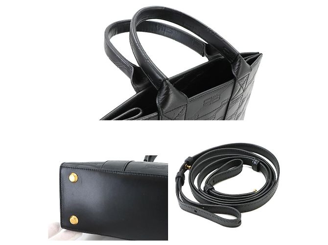 Borsa a spalla piccola Balenciaga BB Monogram Hardware - vista 9