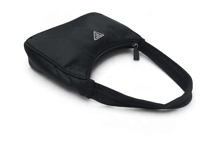 BORSA A MANO PRADA RE-EDITION 2000 1NE515RDH0 TELESCOPIO NYLON NERO MINI HOBO BAG - vista 4