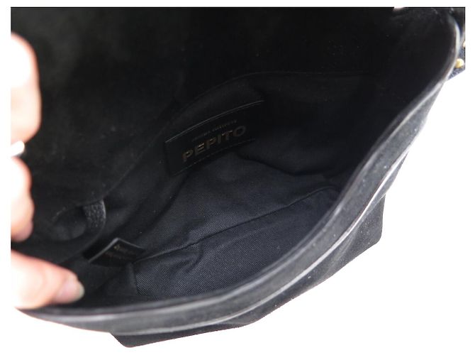 BORSA A MANO JEROME DREYFUSS PEPITO S 3664884108367 CAMELLO NERO TOTE HAND BAG - vista 10