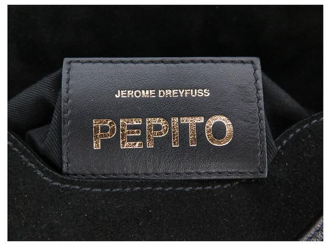 BORSA A MANO JEROME DREYFUSS PEPITO S 3664884108367 CAMELLO NERO TOTE HAND BAG - vista 11